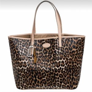 COACH Leopard City Tote